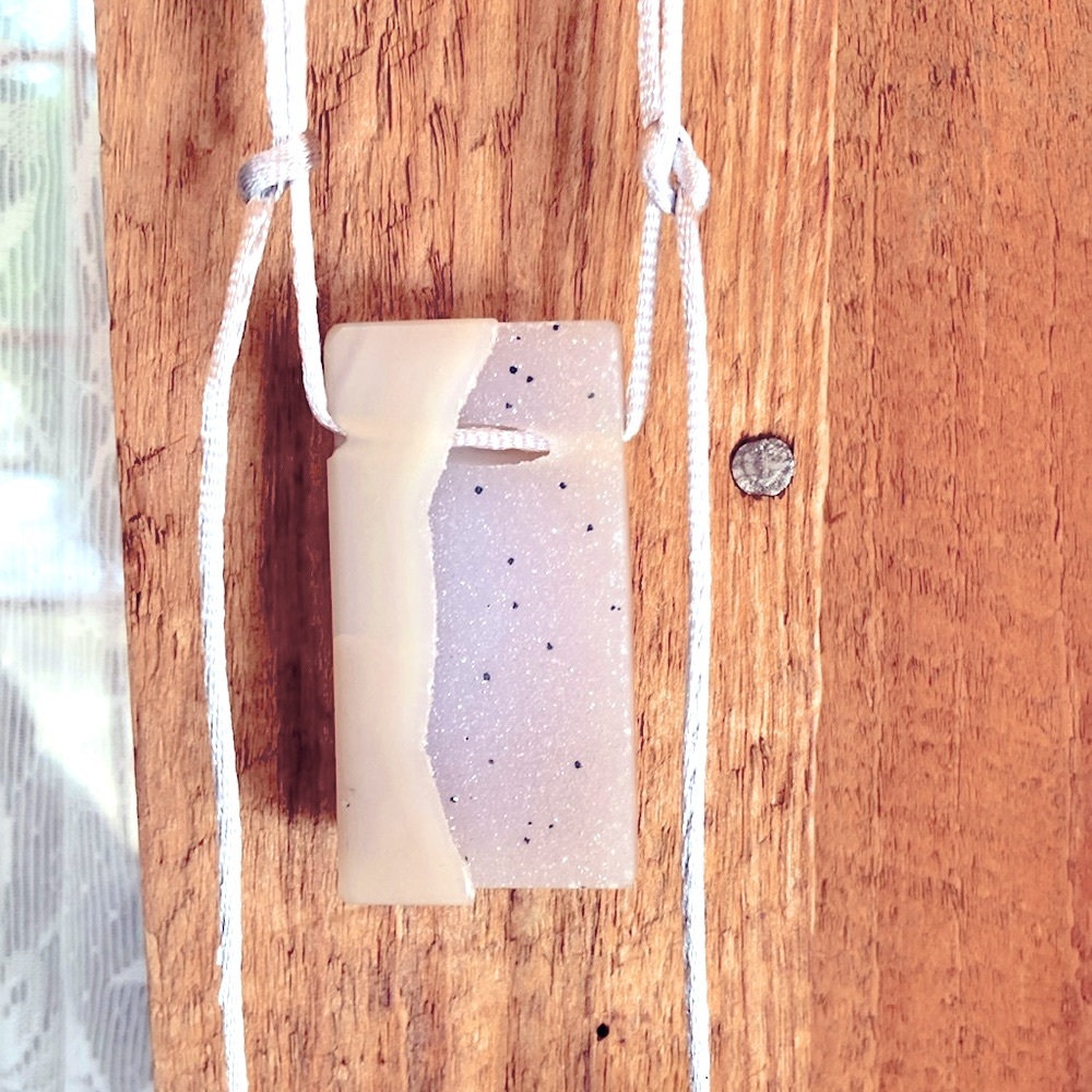 Handcrafted White Agate Pendant Necklace
